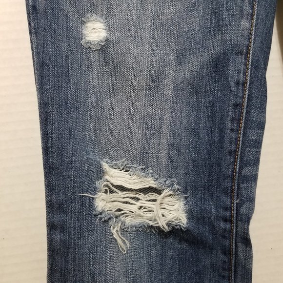 American Eagle jeans 2 Favorite Boyfriend grunge denim distressed ripped torn - Picture 5 of 16